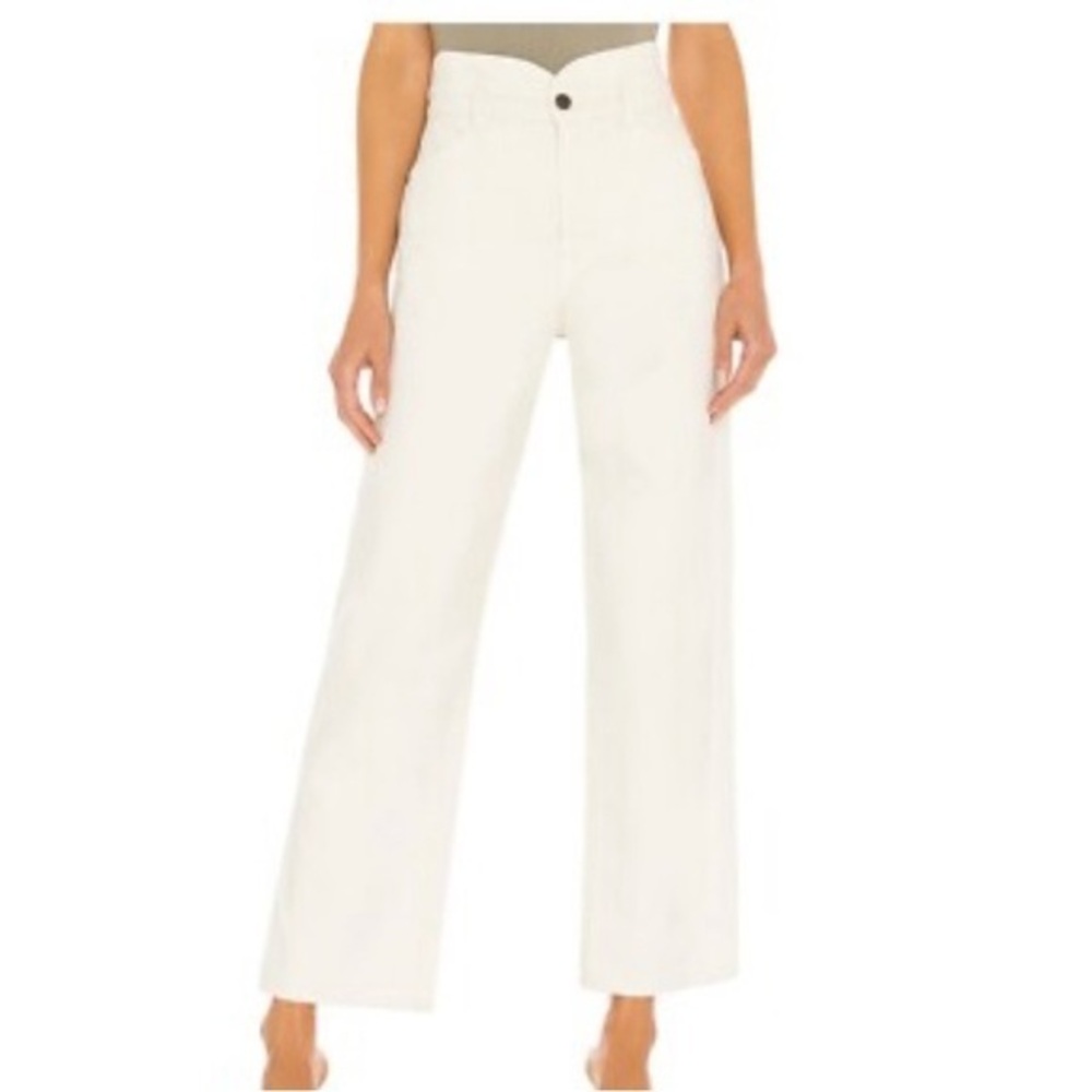 Veronica Beard White Wide-Leg Jeans